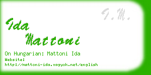 ida mattoni business card